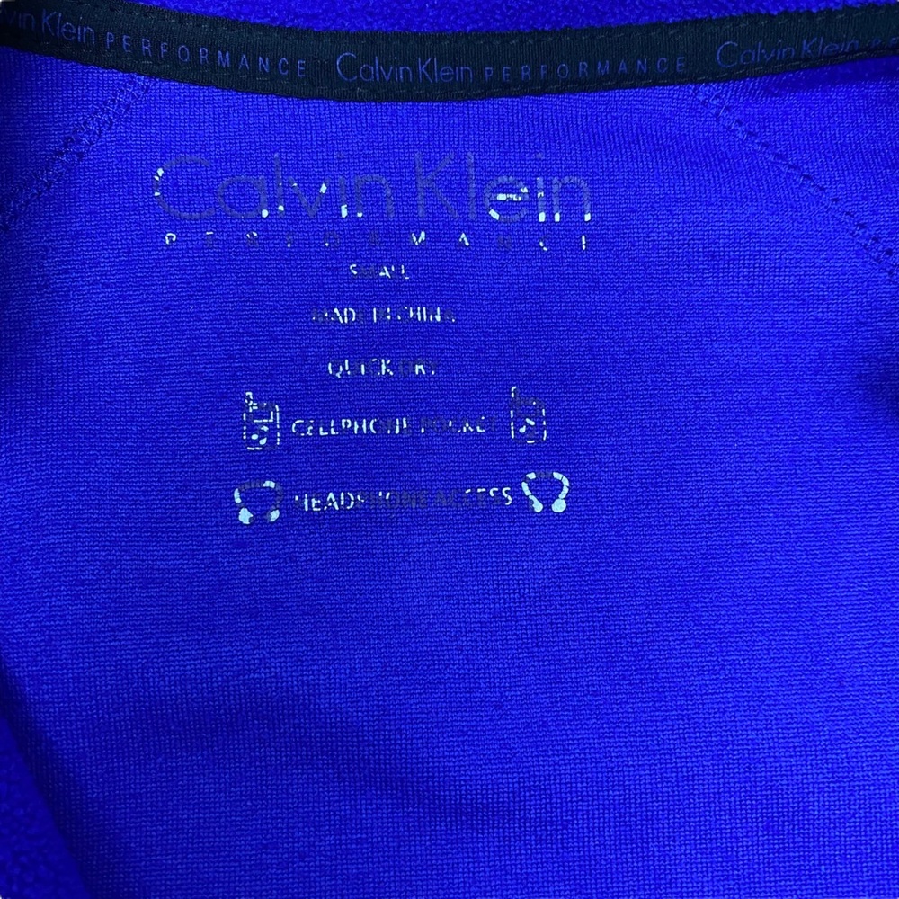 Calvin Klein Purple fleece Cute Warm vest zipped sleeveless jacket women Small - Picture 4 of 9